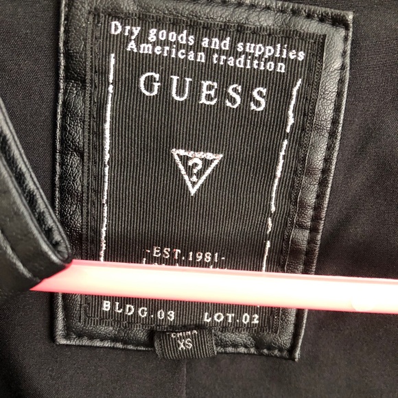 New Guess Vegan Leather Jacket - Picture 5 of 7